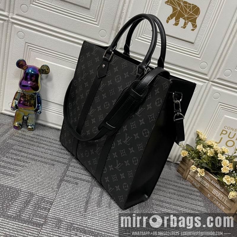 1:1 Louis Vuitton Bags Sac Plat M46452黑花 老花 压花36.5x38x9cm ss