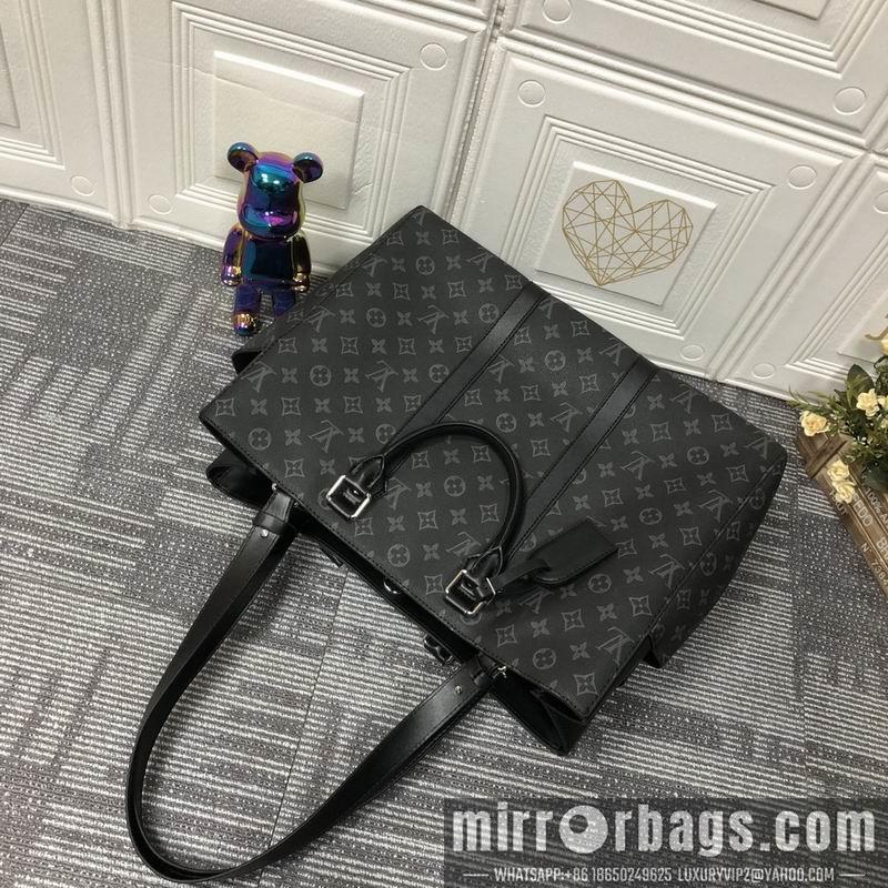 1:1 Louis Vuitton Bags Sac Plat M46451黑花 老花44x33x18cm ss