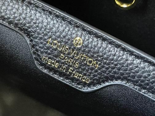 1:1 Louis Vuitton Bags Capucines M59969麻布配黑 31.5x20x11cm cs
