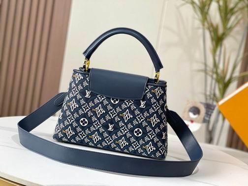 1:1 Louis Vuitton Bags Capucines M57358杏 黑 蓝31.5x20x11cm cs