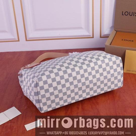 1:1 Louis Vuitton Bags M43704咖啡红 白格粉35.5x14x33.5cm ww