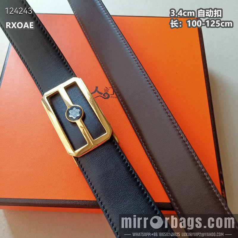 Replica Montlanc belt 34mmX100-125cm 8L08