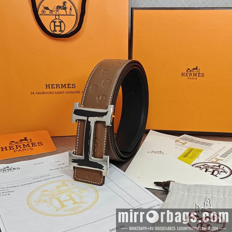 Replica Hermes belt 38mmX90-125cm lb04
