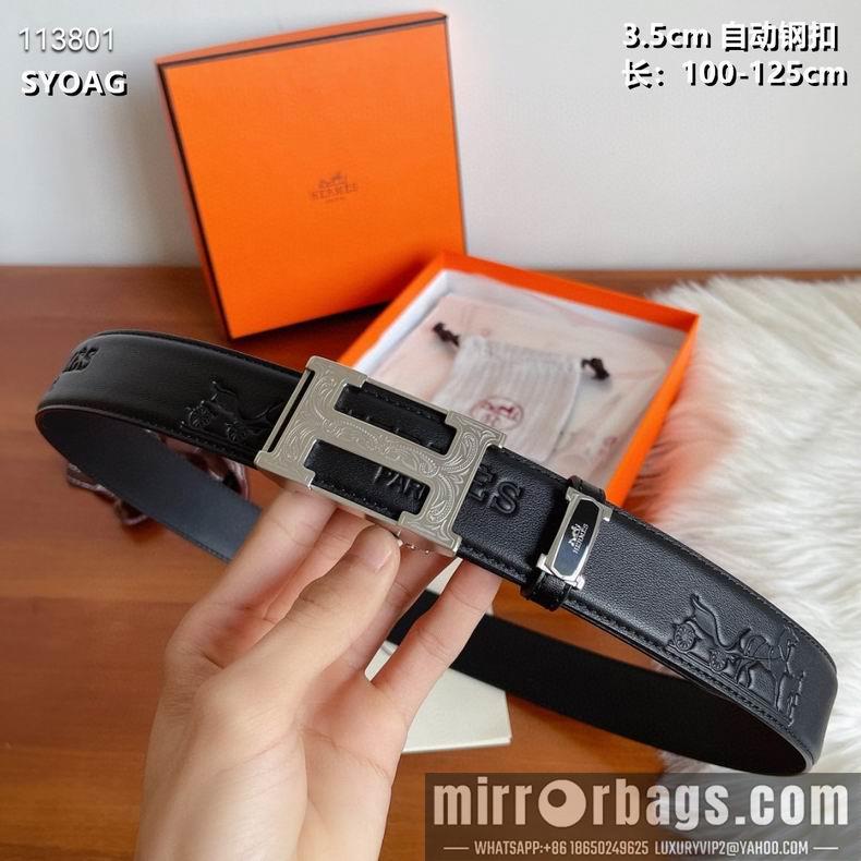 Replica Hermes belt 自动钢扣35mmX100-125cm 8L082502