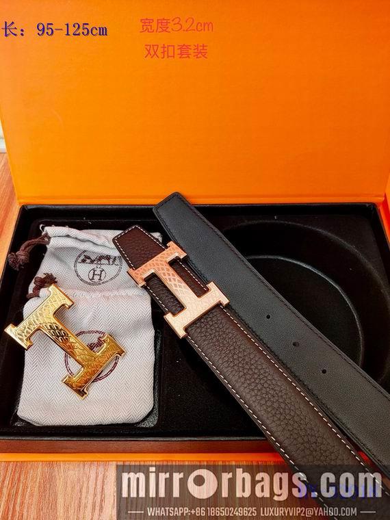 Replica Hermes Belt 32mm 双扣95-125cm 8L01