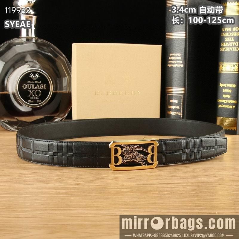 Replica Burberry belt 34mmX100-125cm 8L06