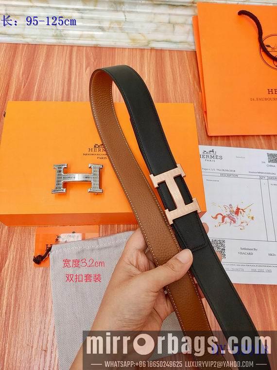 Replica Hermes Belt 32mm 双扣95-125cm 8L01