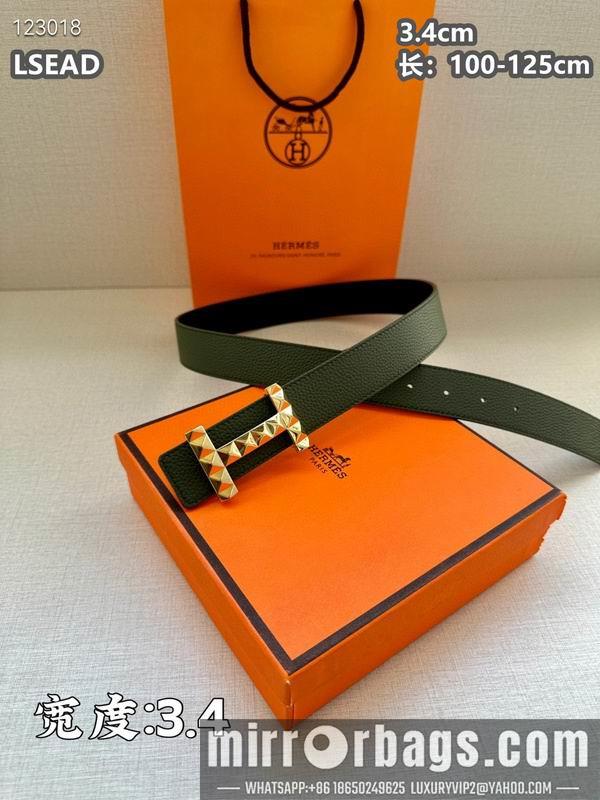 Replica Hermes belt 34mmX100-125cm 8L06