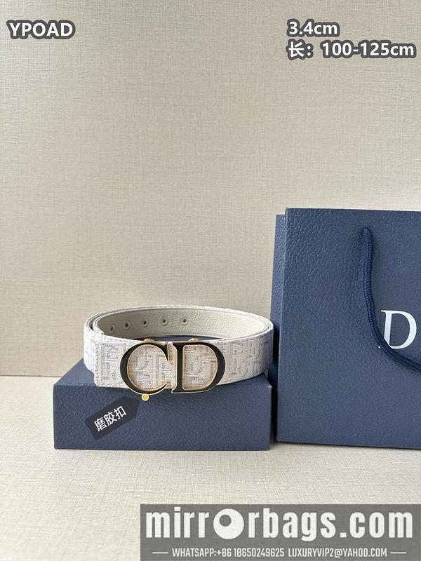 Replica Dior belt 34mmX100-125cm 8L09