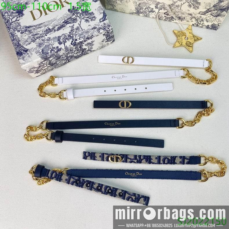 Replica Dior belt 15mmX95-110cm 7D02