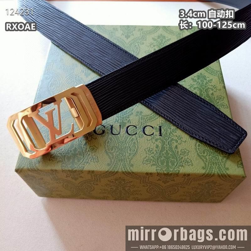 Replica LV belt 34mmX100-125cm 8L30