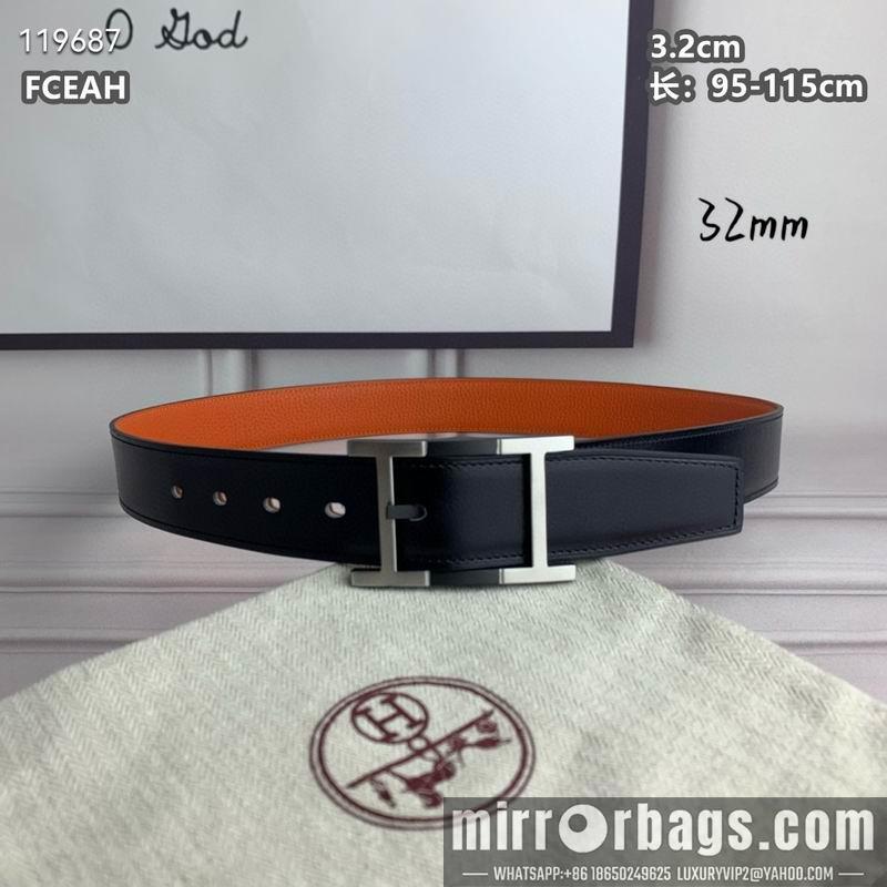 Replica Hermes belt 32mmX95-125cm 8L040803