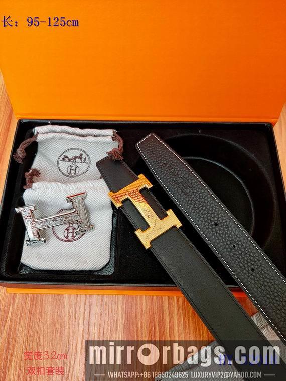 Replica Hermes Belt 32mm 双扣95-125cm 8L01