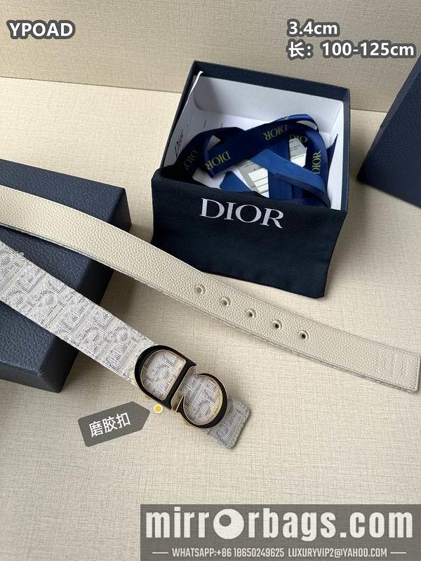 Replica Dior belt 34mmX100-125cm 8L09