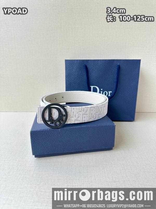 Replica Dior belt 34mmX100-125cm 8L08