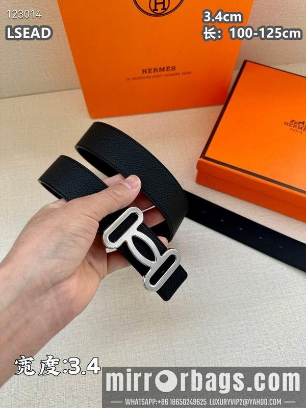 Replica Hermes belt 34mmX100-125cm 8L07