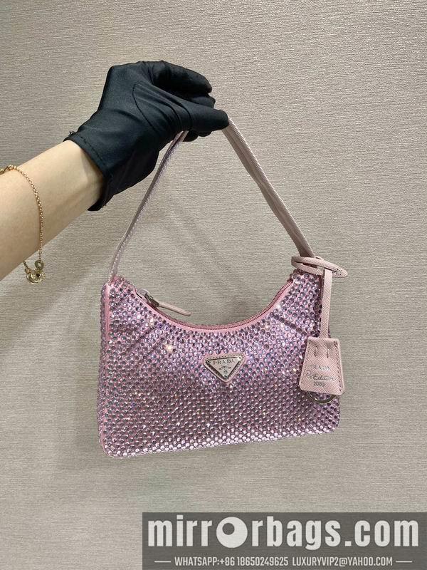 Replica Prada Bags Prada Hobo 1NE515闪钻23x13x5cm AP3色