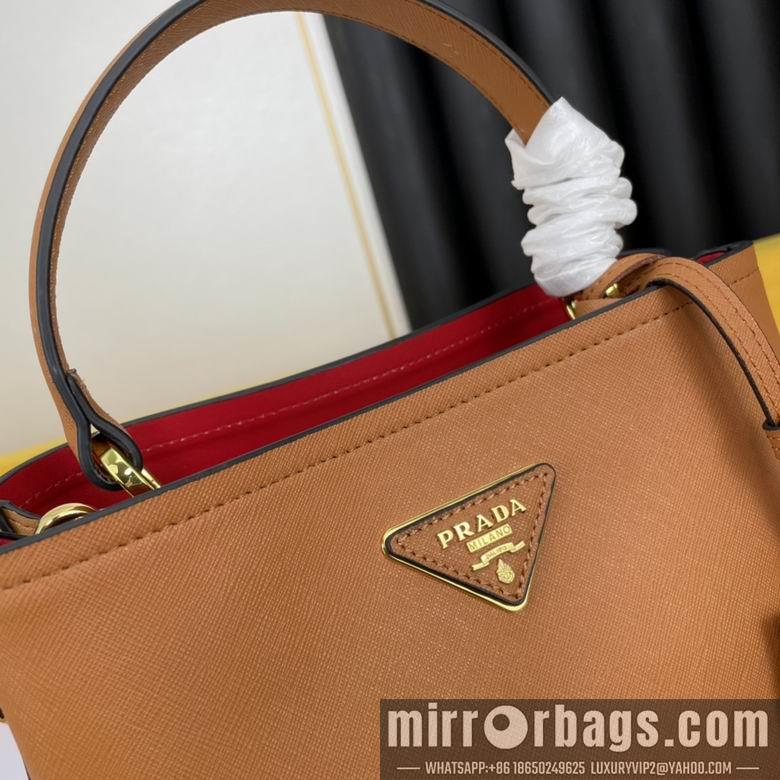 Replica Prada Bags WW1BA213棕 23X13X22