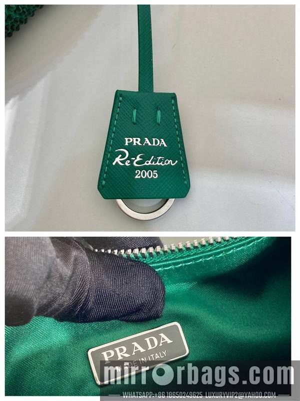 Replica Prada Bags Prada 1BH204绿闪钻22x16x6cm AP