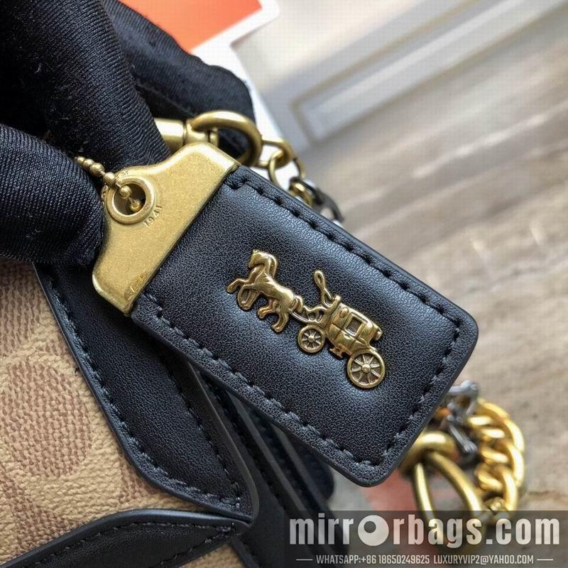 Replica Coach Bags TT61259 black skin of Brown glue