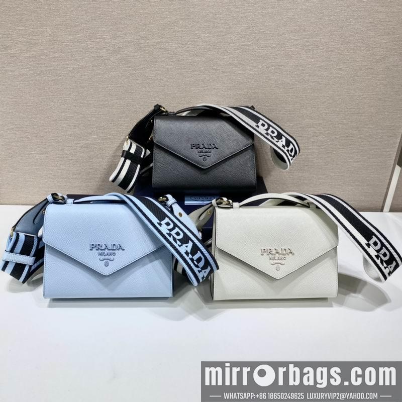 Replica Prada Bags Saffiano Monochrome 1BD317 21x14x6 ap 15