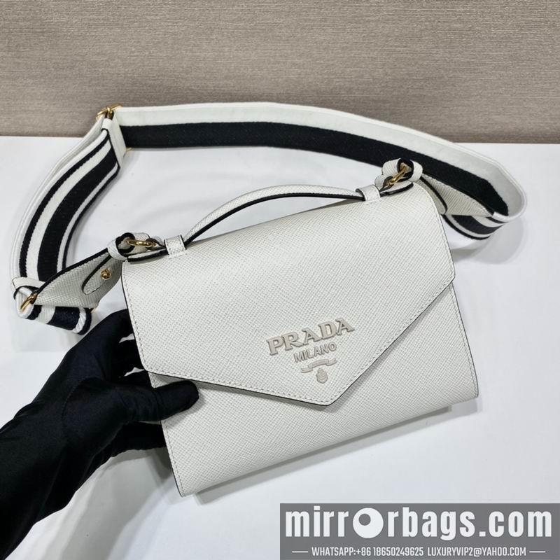Replica Prada Bags Saffiano Monochrome 1BD317 21x14x6 ap 15