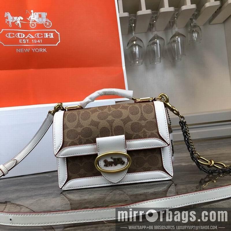 Replica Coach Bags TT61259 white skin of Brown glue