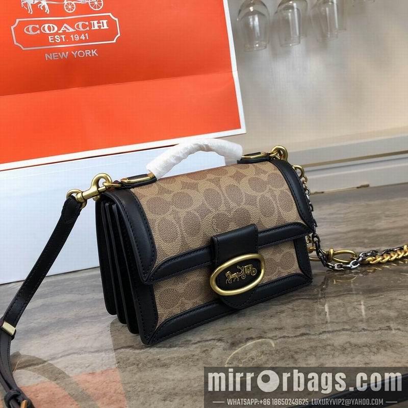 Replica Coach Bags TT61259 black skin of Brown glue