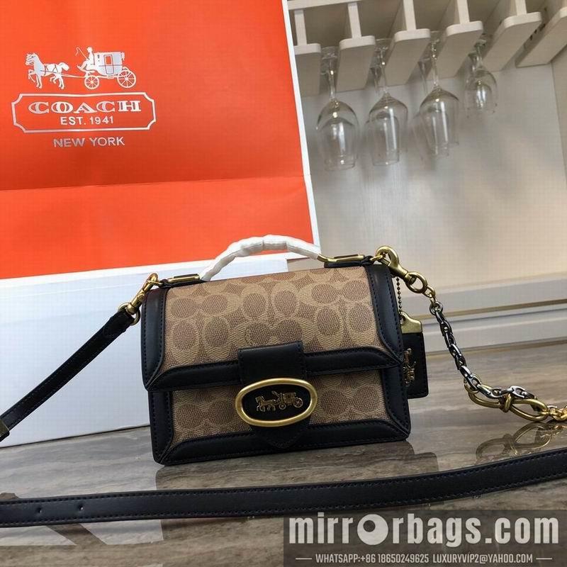 Replica Coach Bags TT61259 black skin of Brown glue