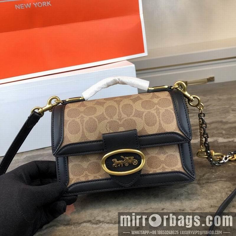 Replica Coach Bags TT61259 black skin of Brown glue