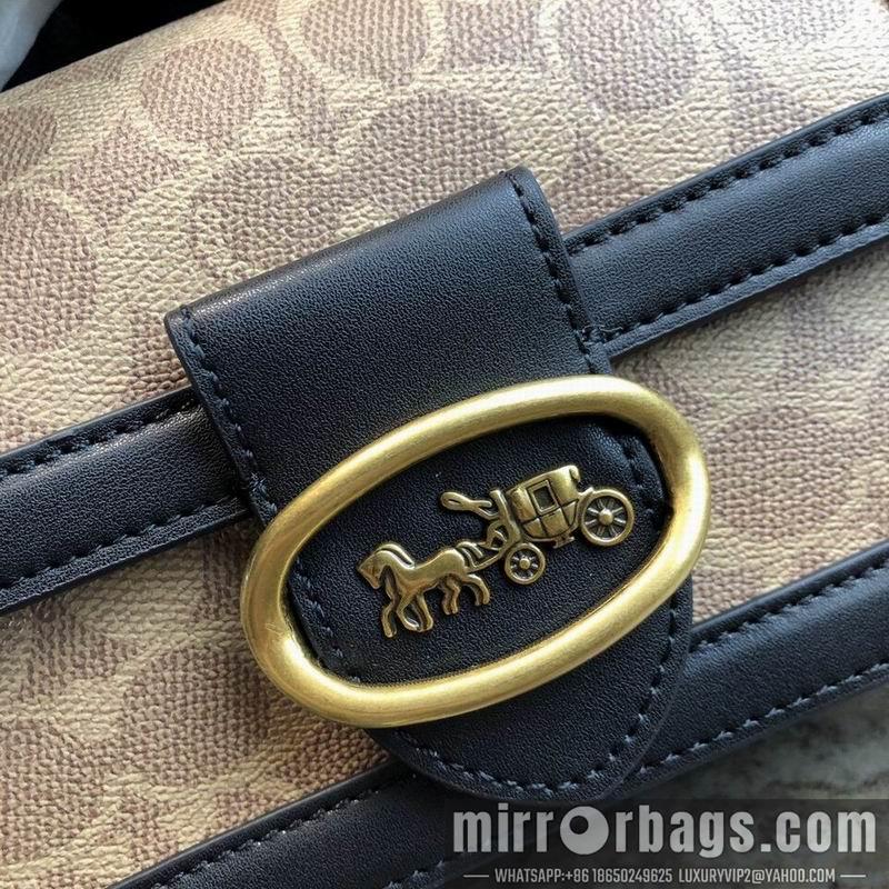 Replica Coach Bags TT61259 black skin of Brown glue