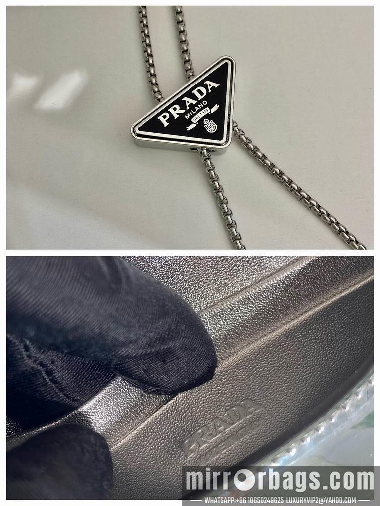 Replica Prada Bags Parda 1MR024银色镜面 11.5x8cm Ap