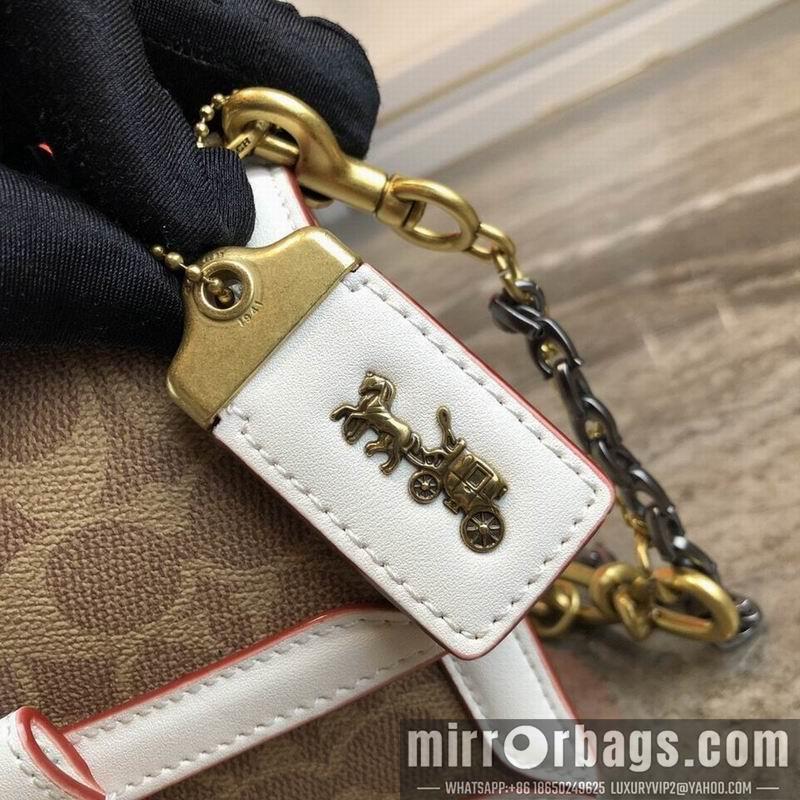 Replica Coach Bags TT61259 white skin of Brown glue