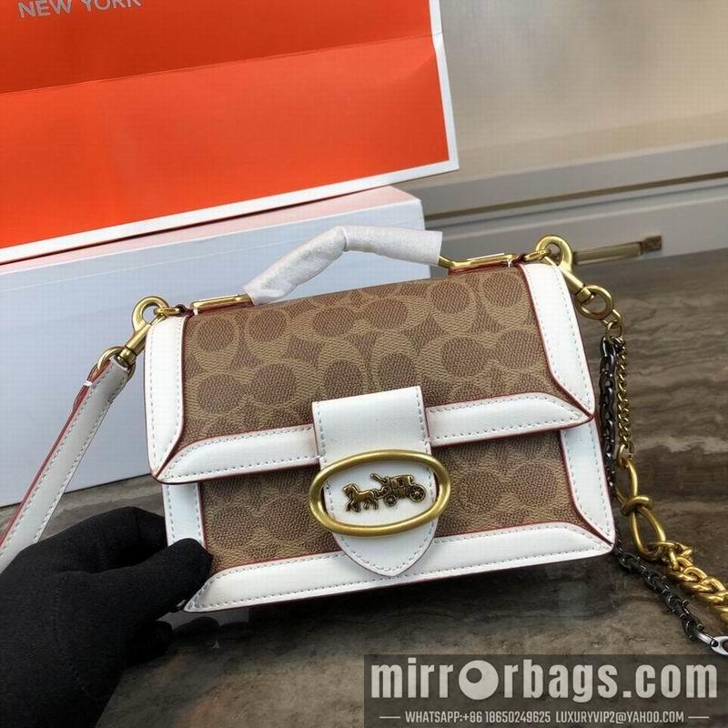 Replica Coach Bags TT61259 white skin of Brown glue