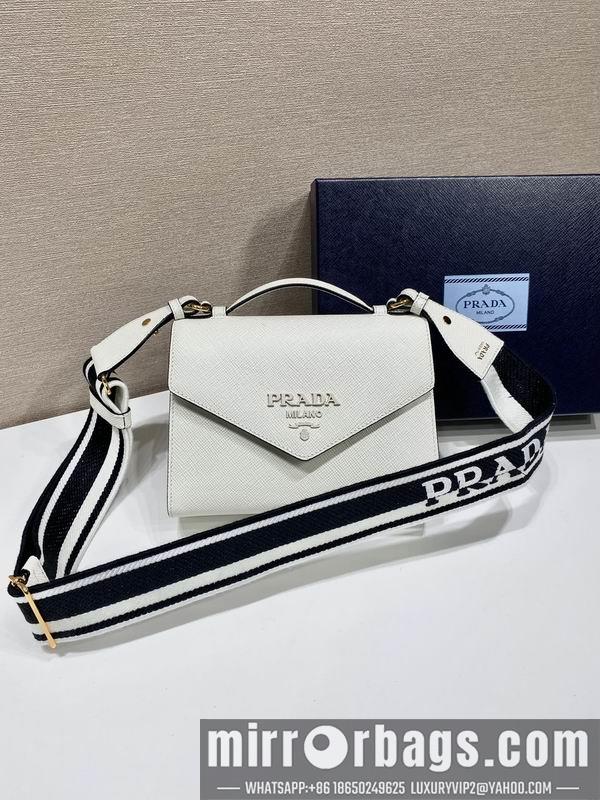 Replica Prada Bags Saffiano Monochrome 1BD317 21x14x6 ap 15