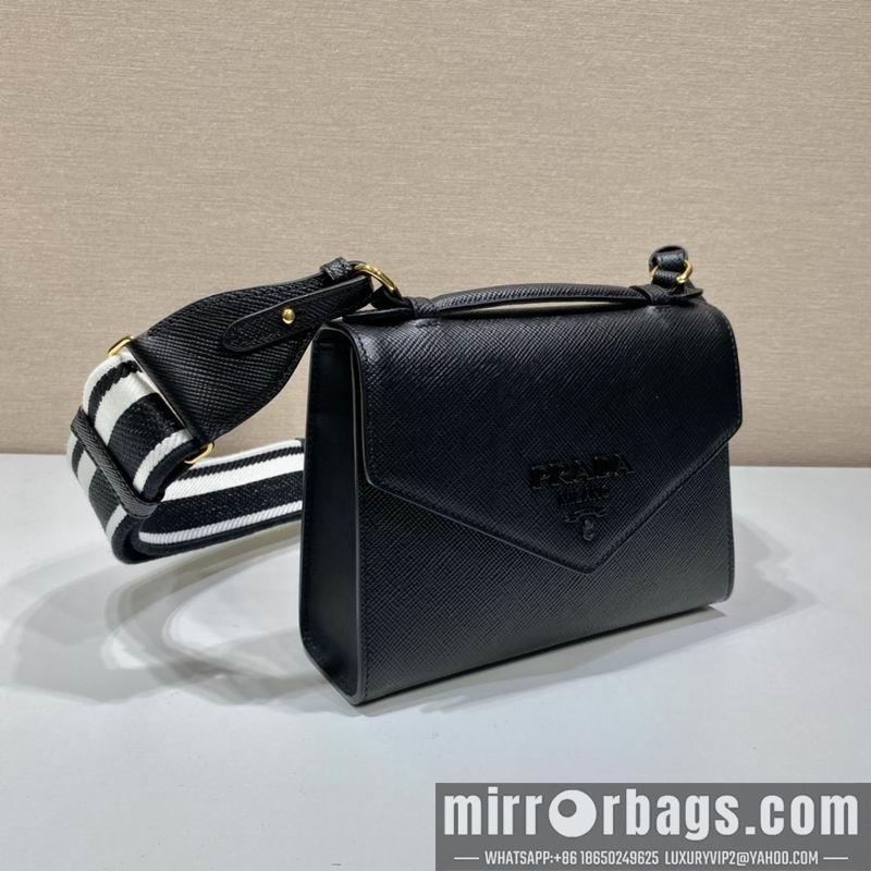 Replica Prada Bags Saffiano Monochrome 1BD317 21x14x6 ap 15