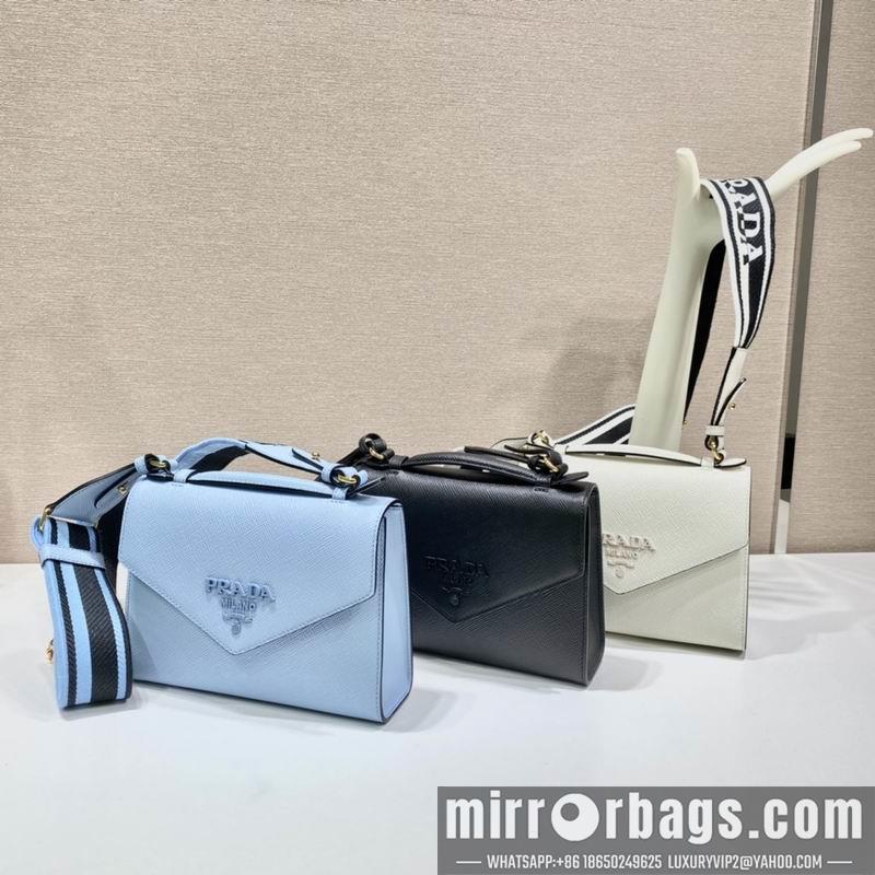Replica Prada Bags Saffiano Monochrome 1BD317 21x14x6 ap 15