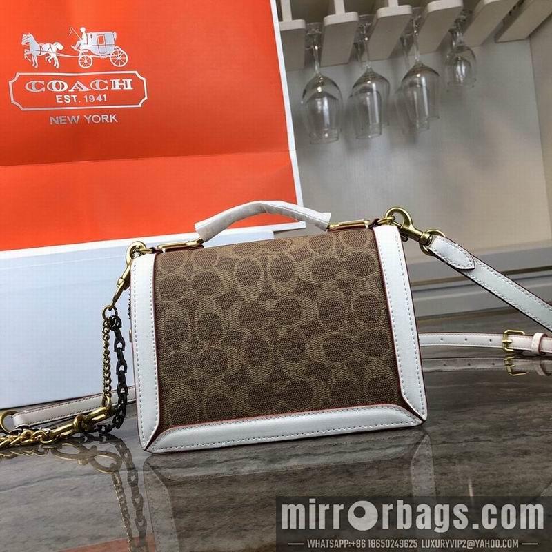Replica Coach Bags TT61259 white skin of Brown glue