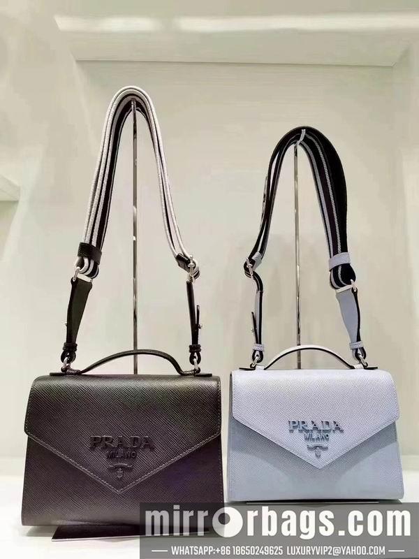 Replica Prada Bags Saffiano Monochrome 1BD317 21x14x6 ap 15