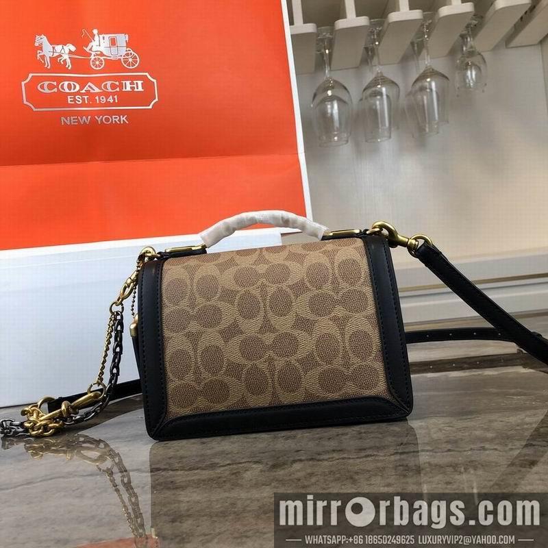 Replica Coach Bags TT61259 black skin of Brown glue