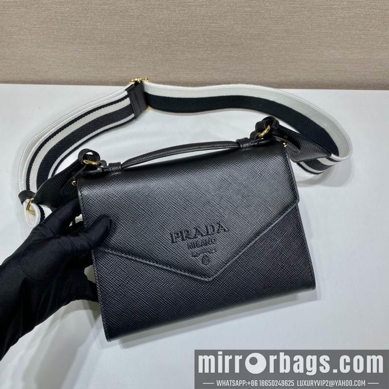 Replica Prada Bags Saffiano Monochrome 1BD317 21x14x6 ap 15