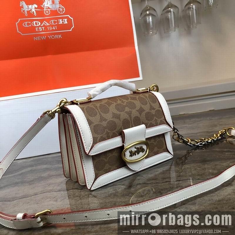 Replica Coach Bags TT61259 white skin of Brown glue