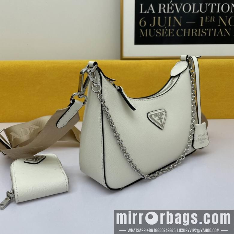 Replica Prada Bags WW1BH204白 18X22X6.5
