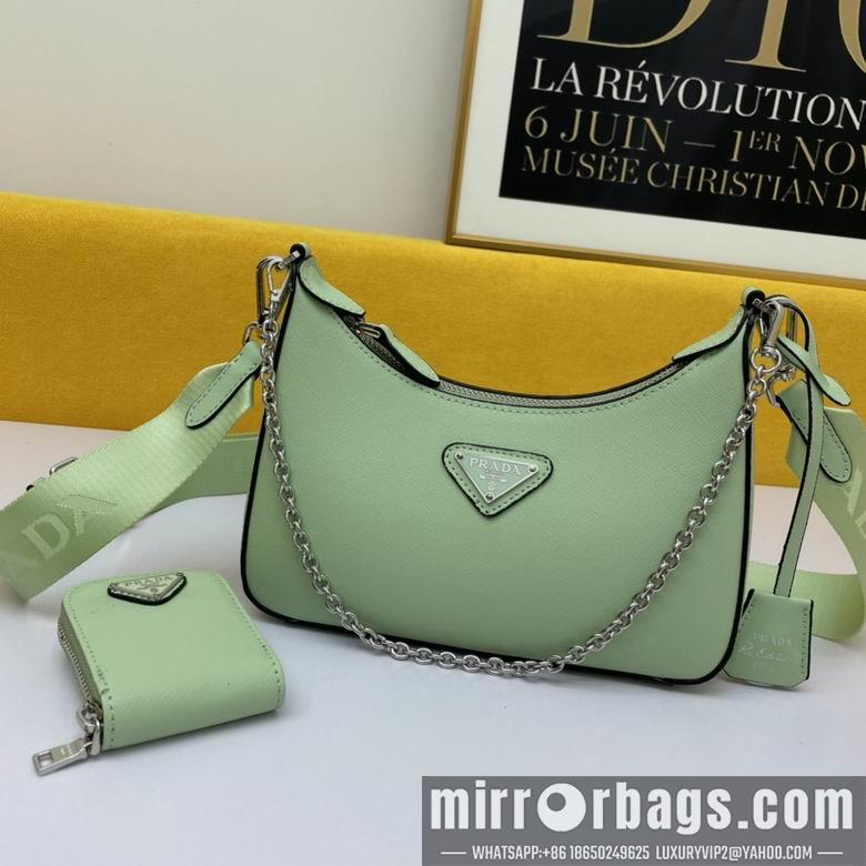 Replica Prada Bags WW1BH204绿 18X22X6.5