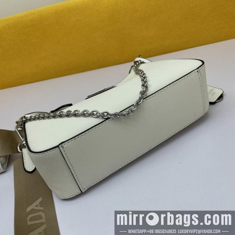 Replica Prada Bags WW1BH204白 18X22X6.5
