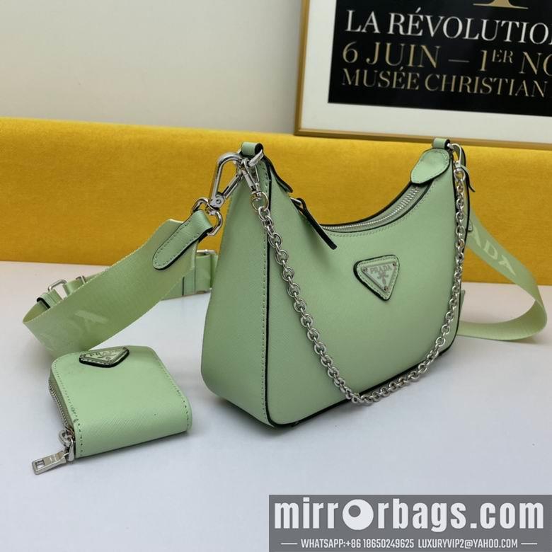 Replica Prada Bags WW1BH204绿 18X22X6.5