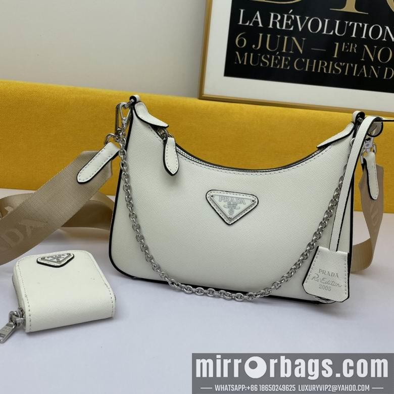 Replica Prada Bags WW1BH204白 18X22X6.5