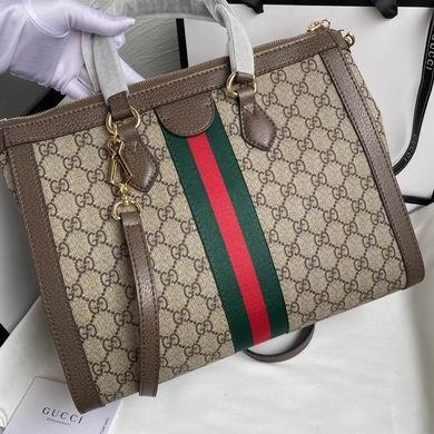 Replica Gucci Bags 1:1 WD524537啡色 33X24.5X17.5