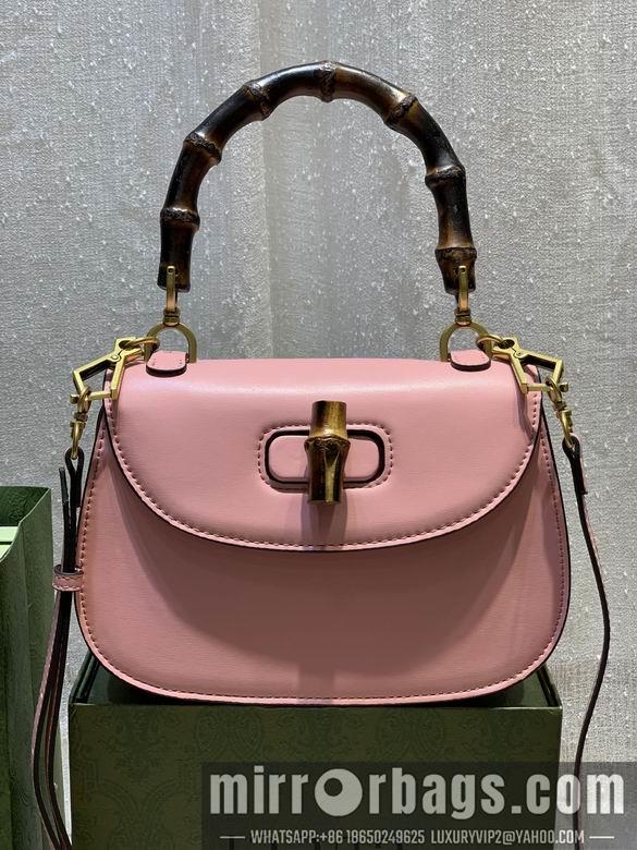 Replica Gucci Bags 1:1 WD675797粉皮 21X15X7