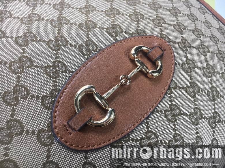 Replica Gucci Bags 1:1 WD621144杏布棕皮 35X27X12